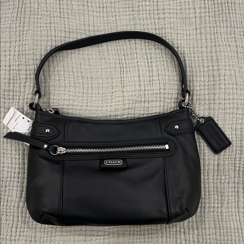 Coach Black Leather Shoulder Bag